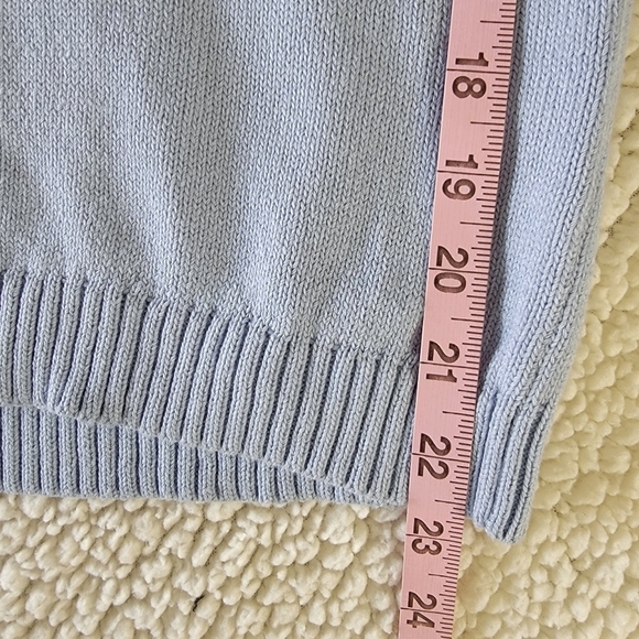 J Jill Perfect Spring Sweater Light Blue Knit Boat Neck Long Sleeve Size S - Picture 9 of 9